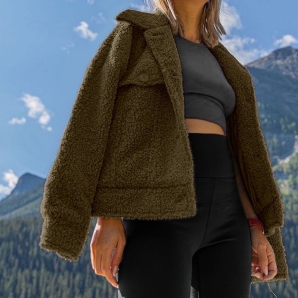 NOIZE | Miley Faux Shearling Sherpa Trucker Jacket